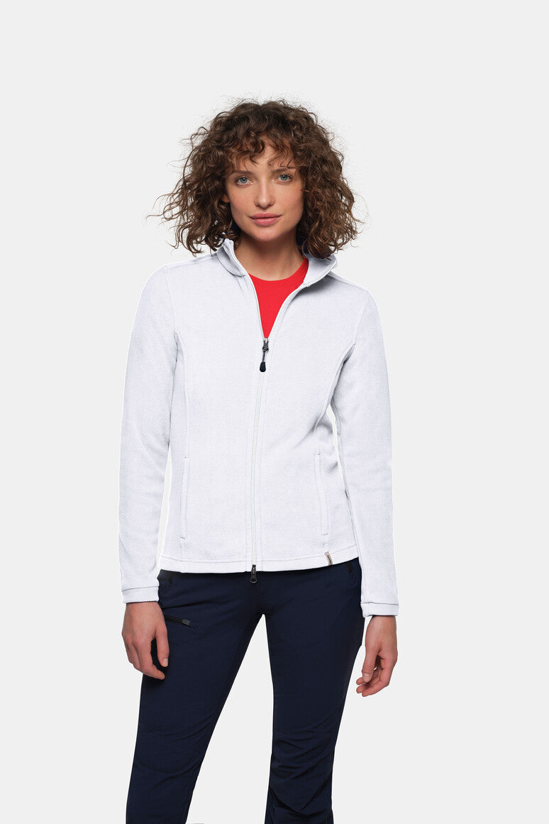 HAKRO Damen Fleecejacke ECO - weiß