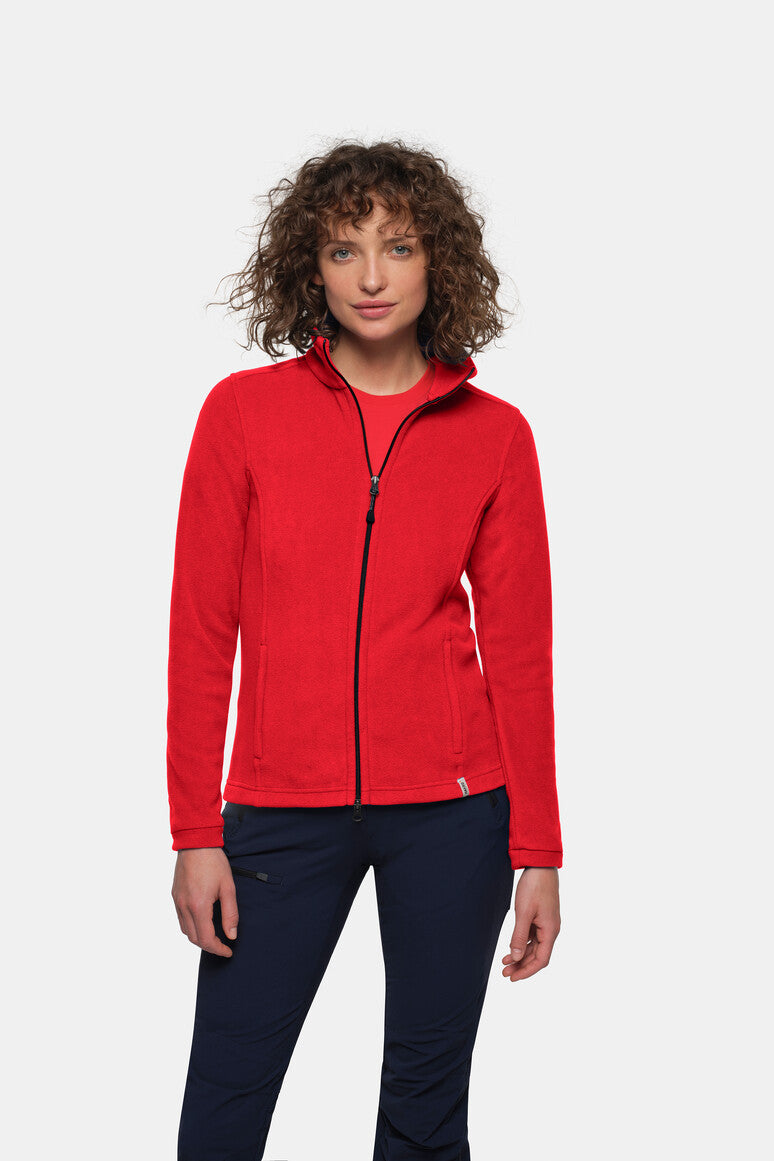 HAKRO Damen Fleecejacke ECO - rot