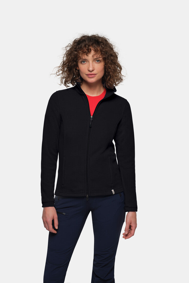 HAKRO Damen Fleecejacke ECO - schwarz