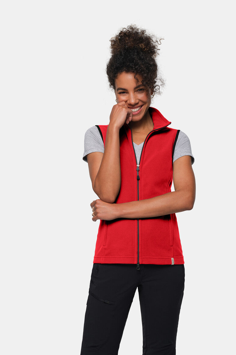 HAKRO Damen Fleeceweste ECO - rot