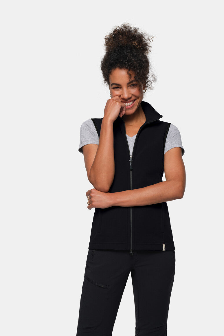 HAKRO Damen Fleeceweste ECO - schwarz