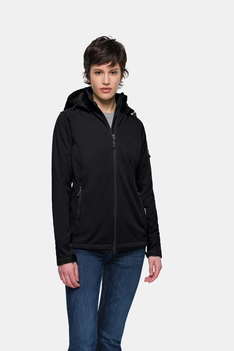 HAKRO Damen Softshelljacke - schwarz