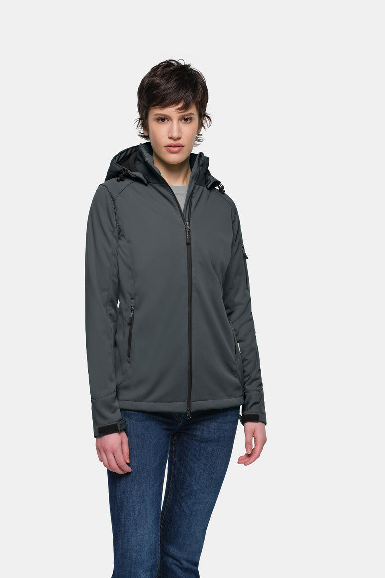 HAKRO Damen Softshelljacke - anthrazit