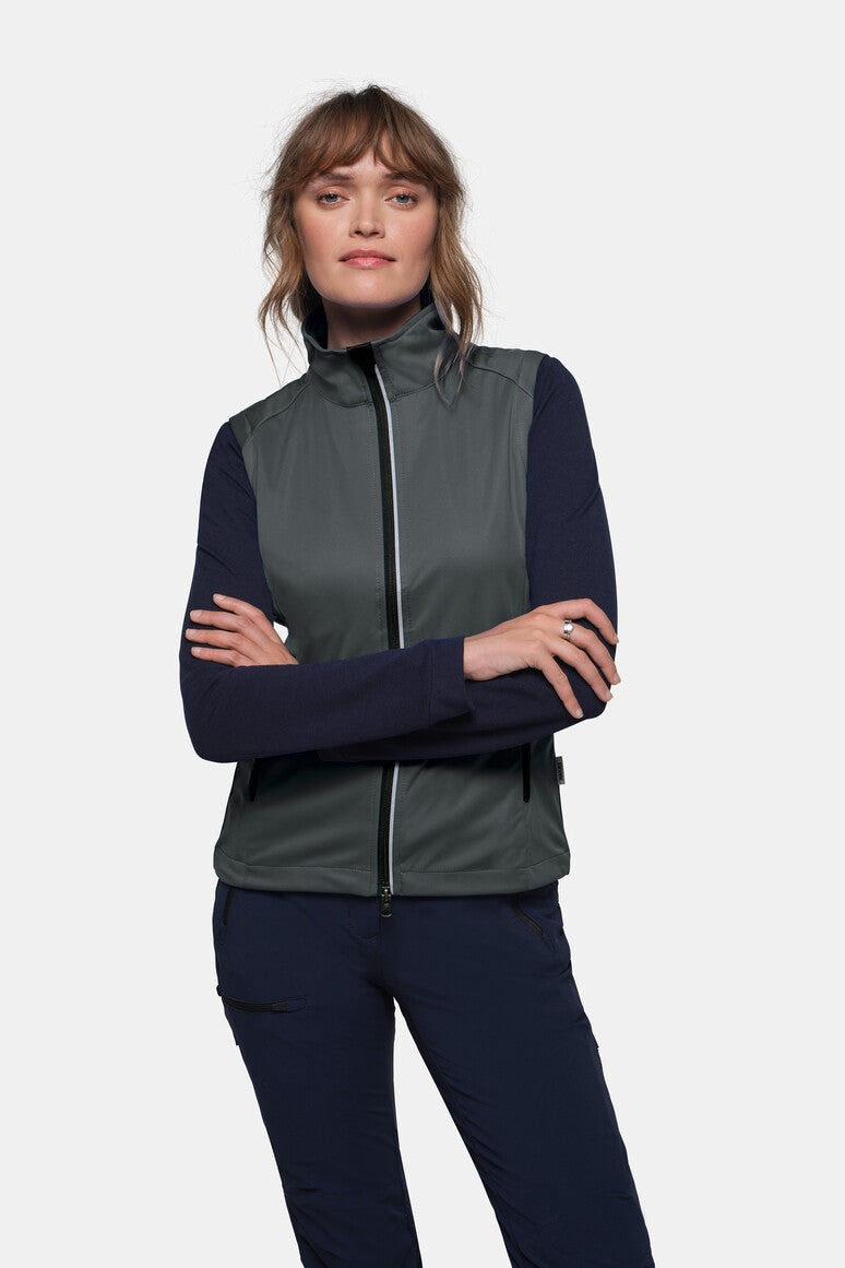 HAKRO Damen Light-Softshellweste - anthrazit
