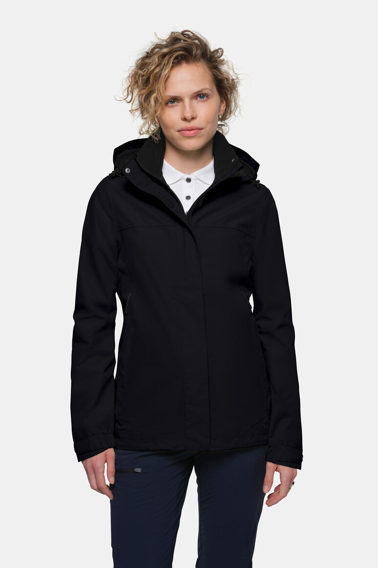 HAKRO Damen Regenjacke - schwarz