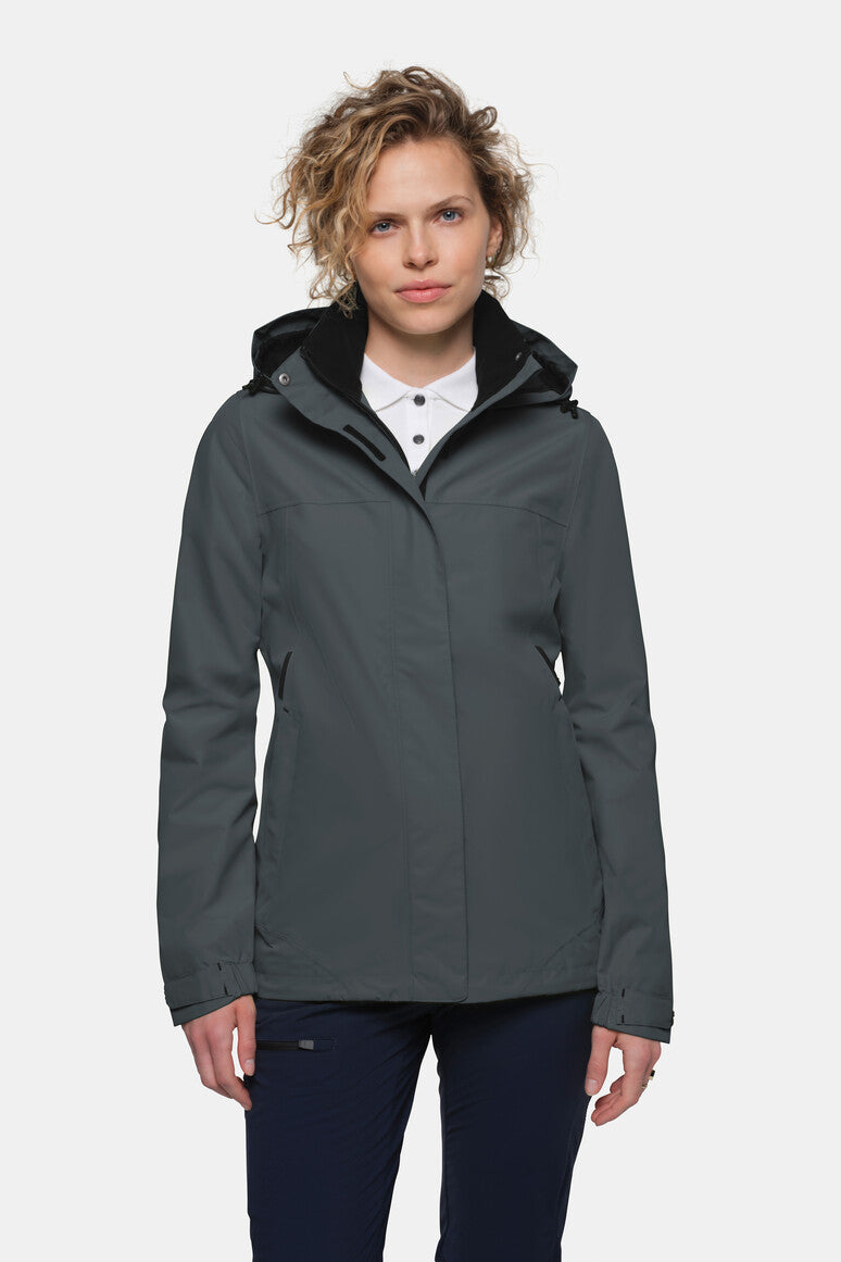 HAKRO Damen Regenjacke - anthrazit