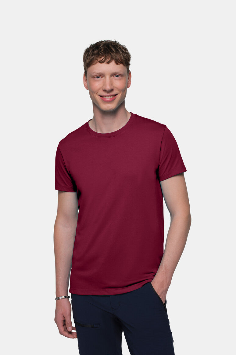 HAKRO COTTON TEC® T-Shirt - weinrot