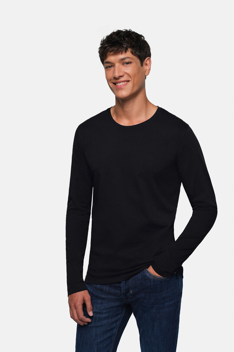 HAKRO Longsleeve Heavy - schwarz