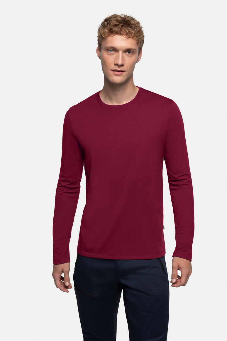 HAKRO Longsleeve MIKRALINAR® - weinrot