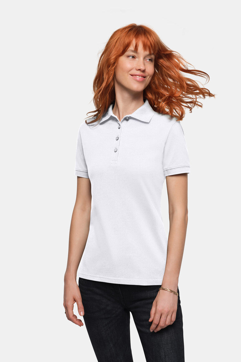 HAKRO Damen Poloshirt Bio-Baumwolle - weiß