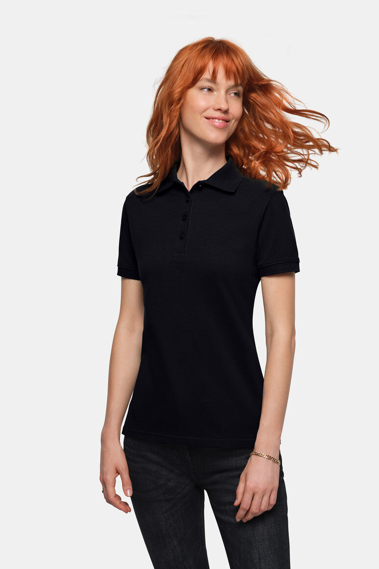HAKRO Damen Poloshirt Bio-Baumwolle - schwarz