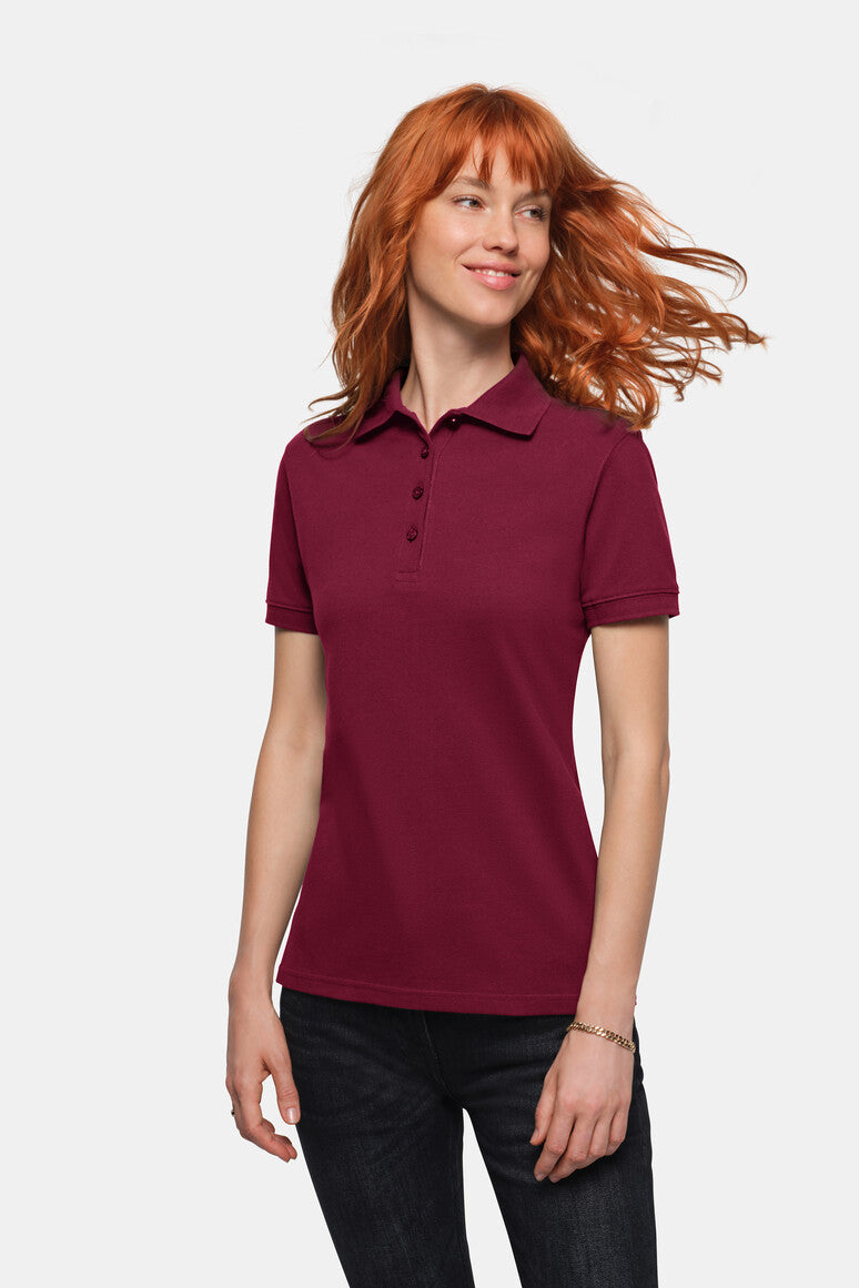 HAKRO Damen Poloshirt Bio-Baumwolle - weinrot