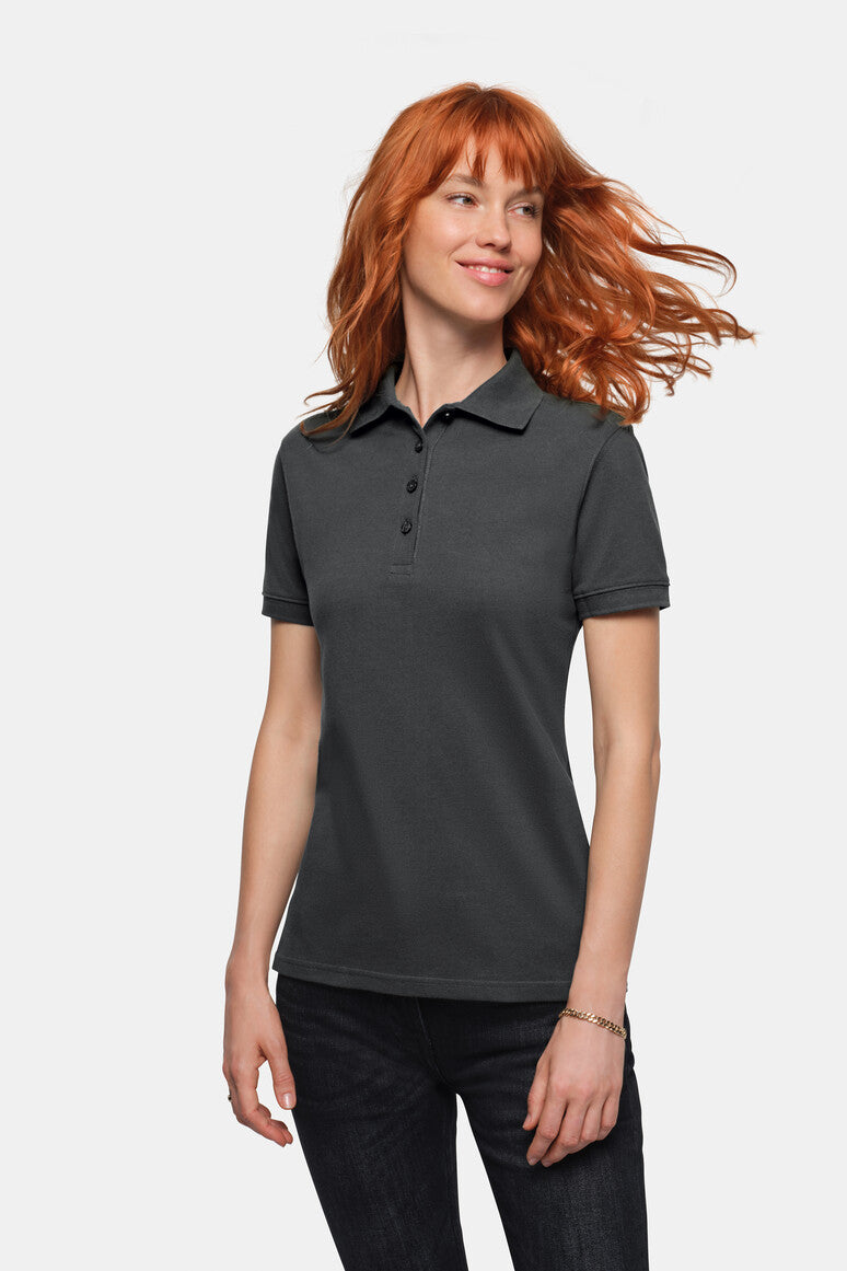 HAKRO Damen Poloshirt Bio-Baumwolle - karbongrau