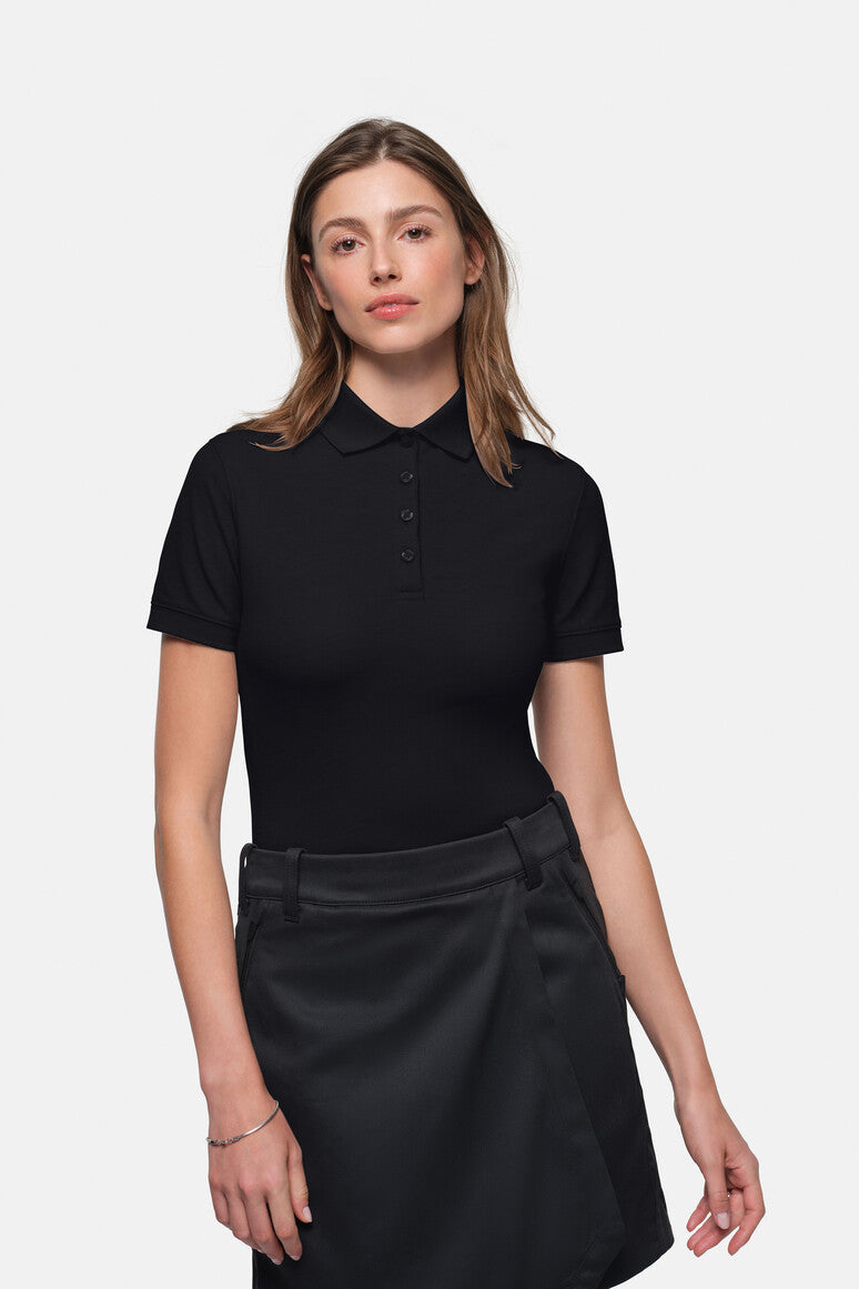 HAKRO Damen Poloshirt MIKRALINAR® ECO - schwarz
