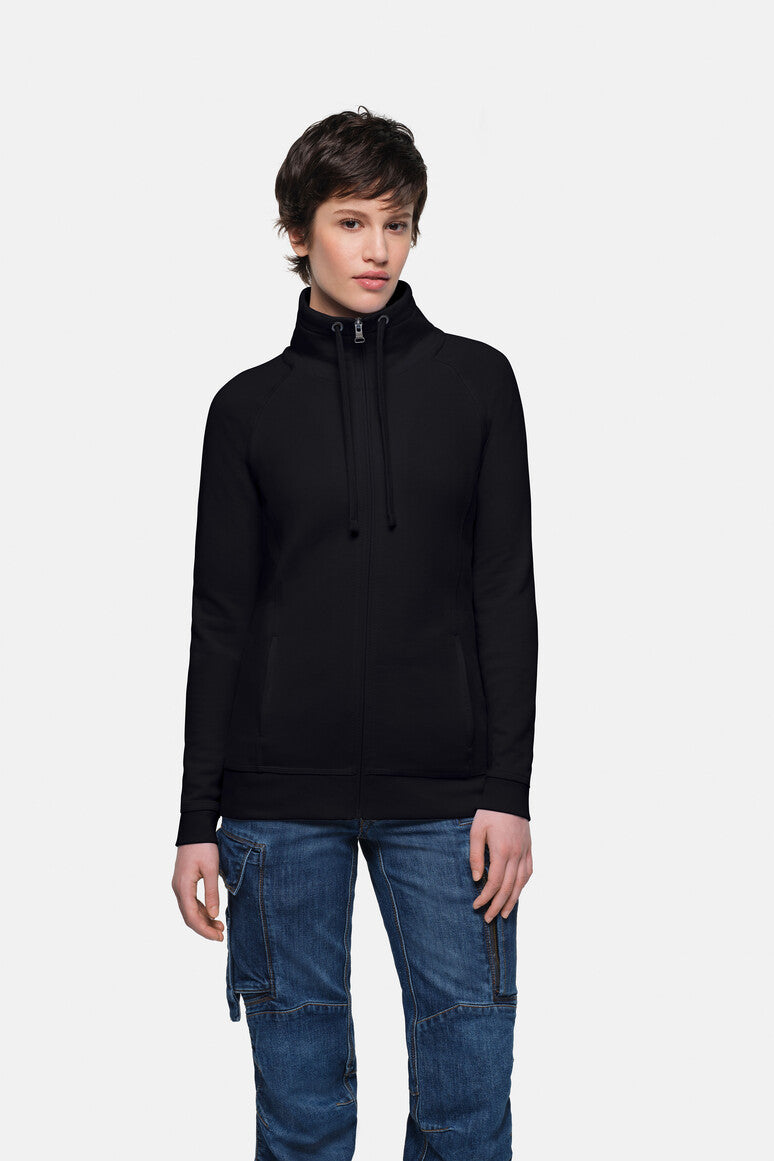 HAKRO Damen Sweatjacke Premium - schwarz