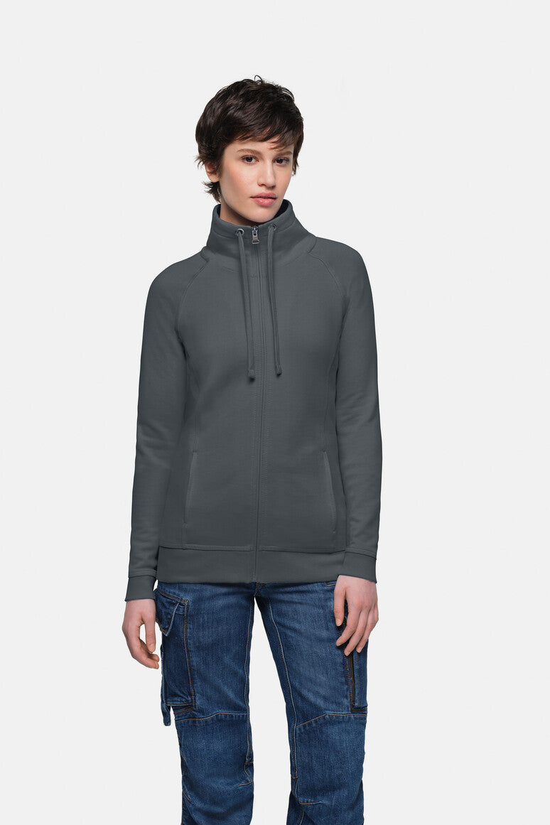 HAKRO Damen Sweatjacke Premium - anthrazit