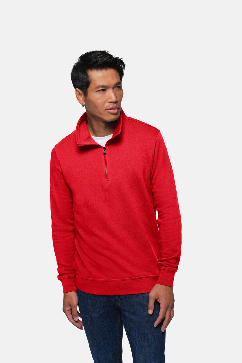 HAKRO Zip-Sweatshirt Premium - rot