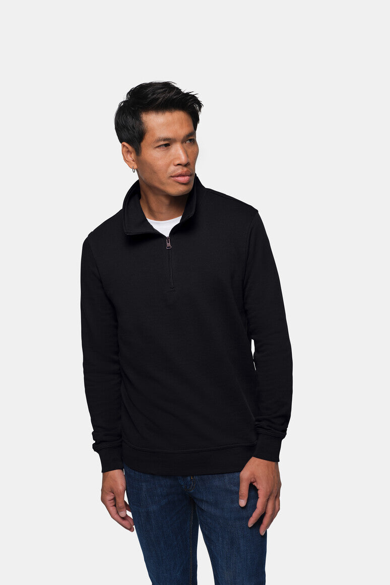 HAKRO Zip-Sweatshirt Premium - schwarz