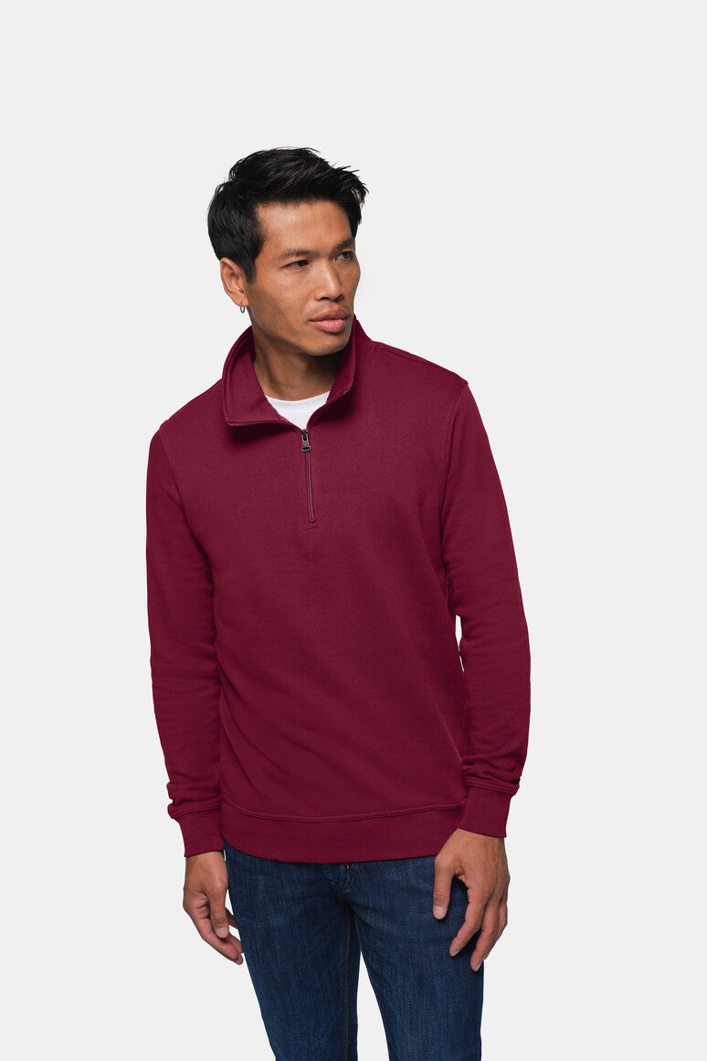 HAKRO Zip-Sweatshirt Premium - weinrot