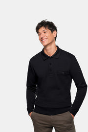 HAKRO Pocket-Sweatshirt Premium - schwarz