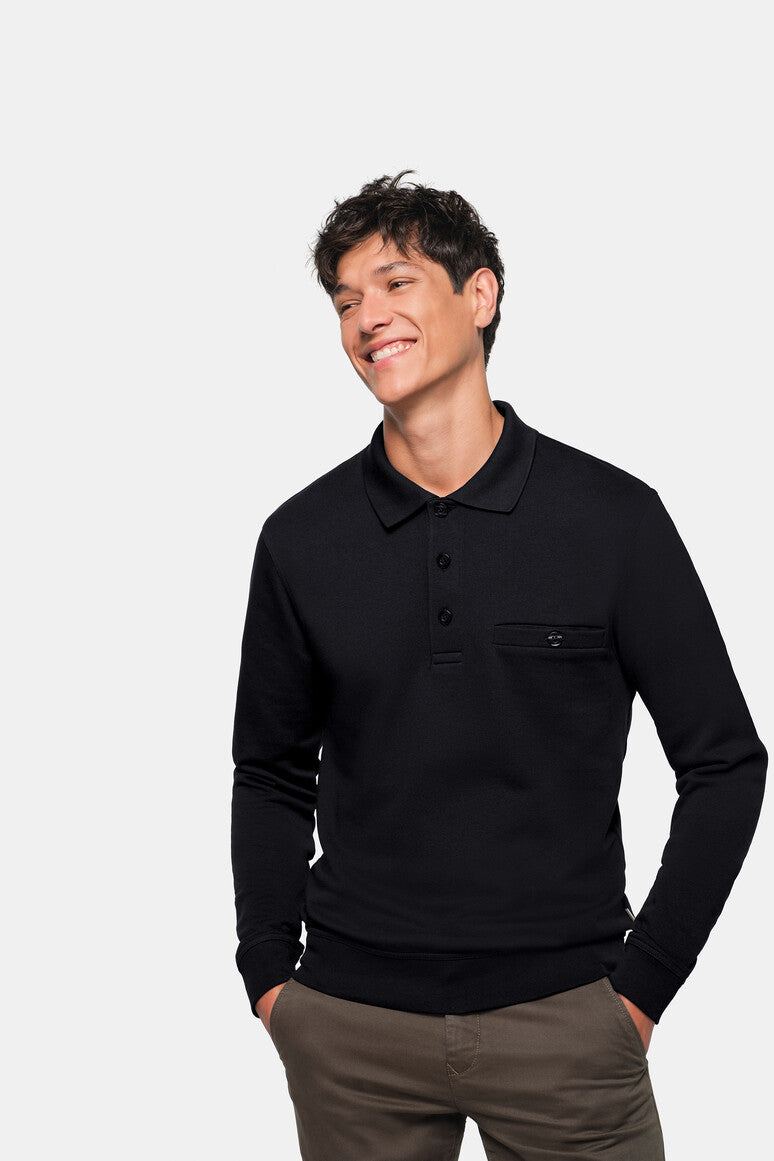 HAKRO Pocket-Sweatshirt Premium - schwarz