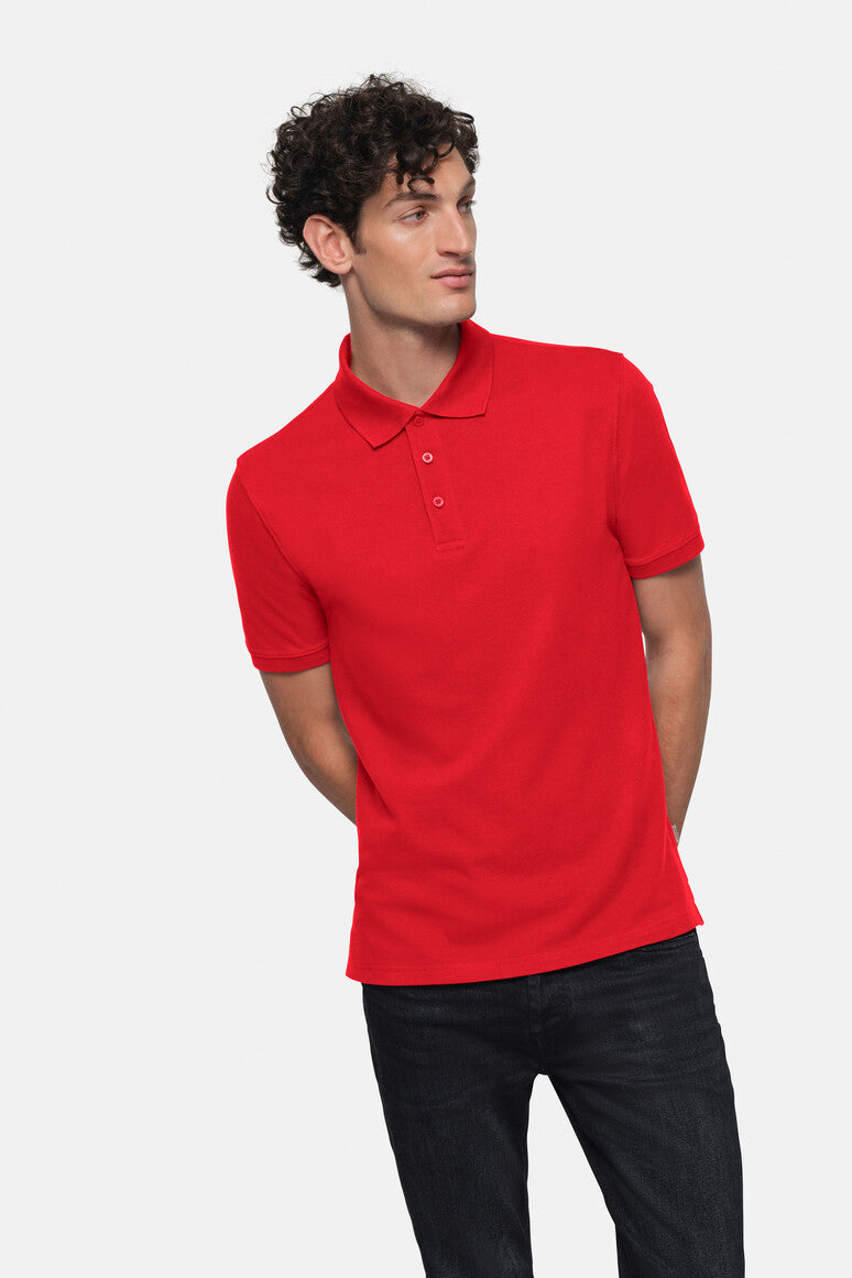 HAKRO Poloshirt Bio-Baumwolle - rot