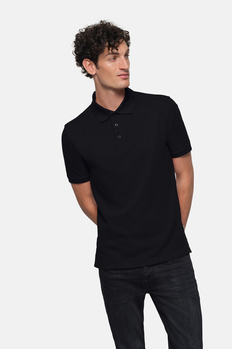 HAKRO Poloshirt Bio-Baumwolle - schwarz