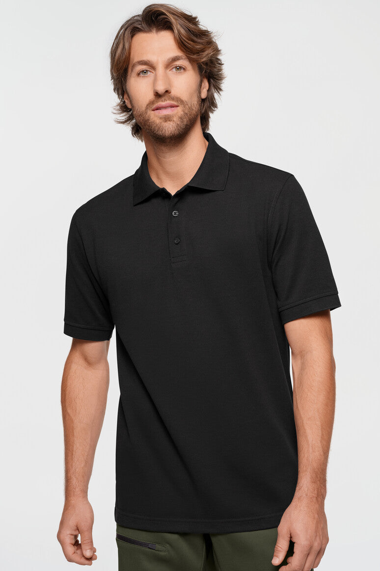 Label-Free Poloshirt Heavy MIKRALINAR® ECO - schwarz