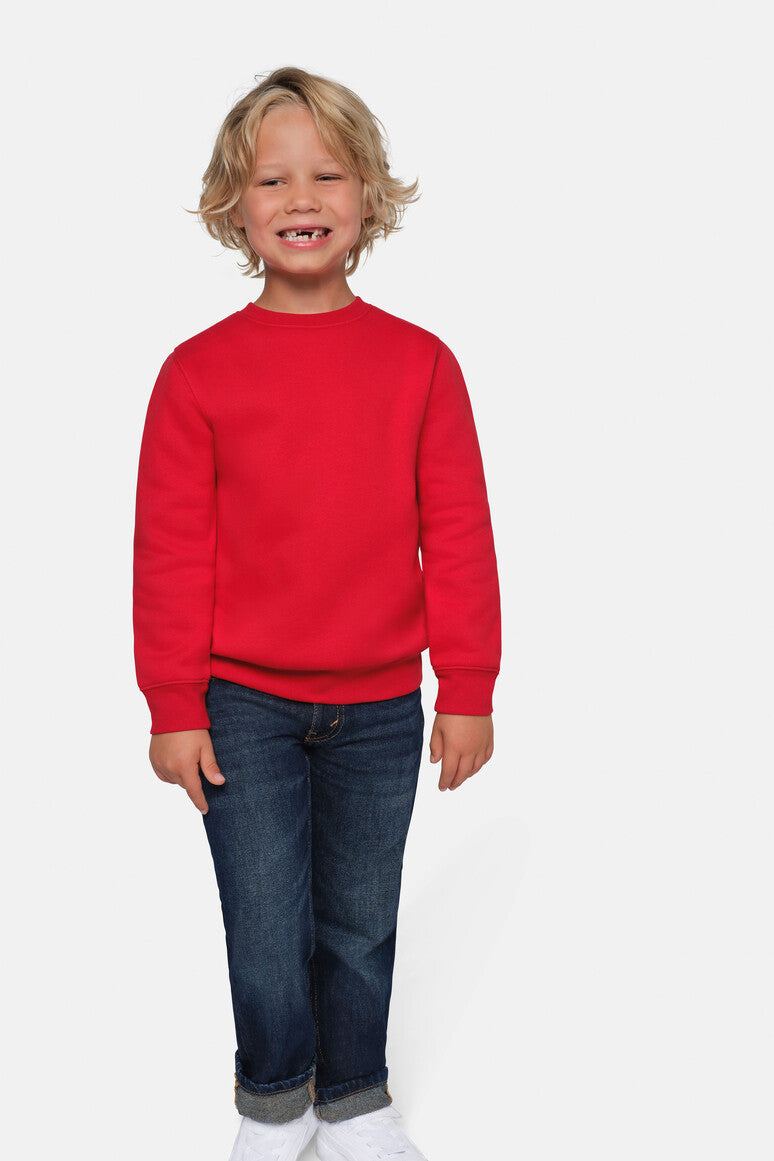 HAKRO Kinder Sweatshirt Bio-Baumwolle - rot