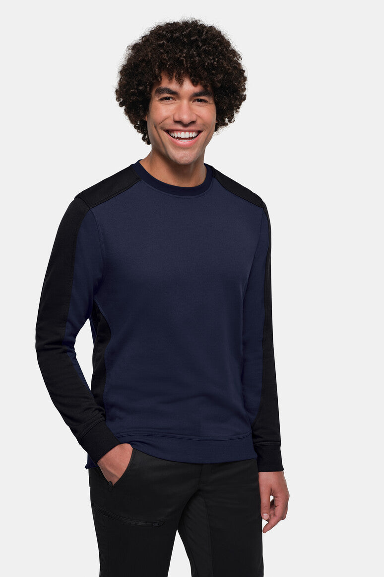 HAKRO Sweatshirt Contrast MIKRALINAR® ECO - tinte/schwarz