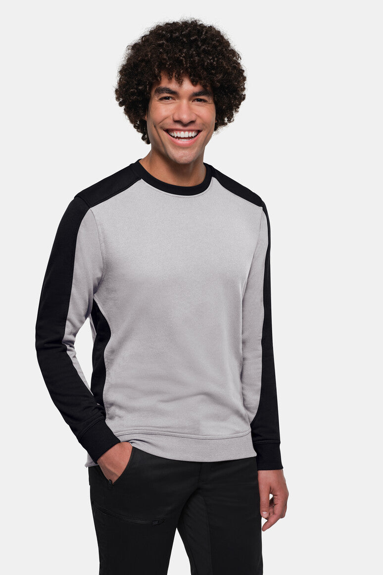 HAKRO Sweatshirt Contrast MIKRALINAR® ECO - titan/schwarz