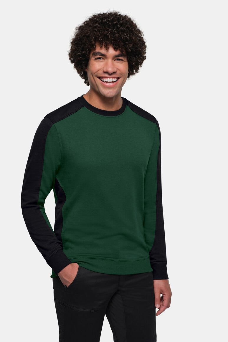 HAKRO Sweatshirt Contrast MIKRALINAR® ECO - tanne/schwarz