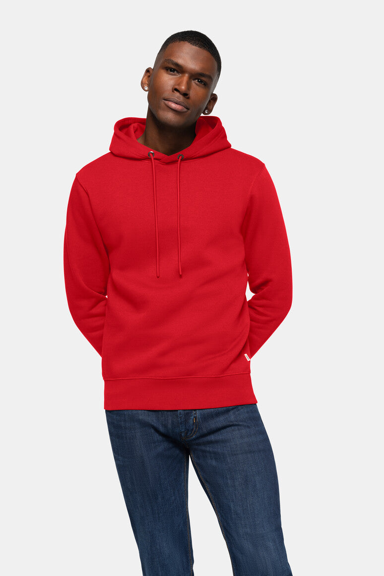 HAKRO Kapuzen-Sweatshirt Bio-Baumwolle - rot