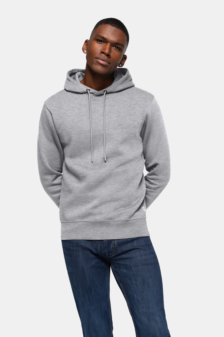 HAKRO Kapuzen-Sweatshirt Bio-Baumwolle - grau meliert