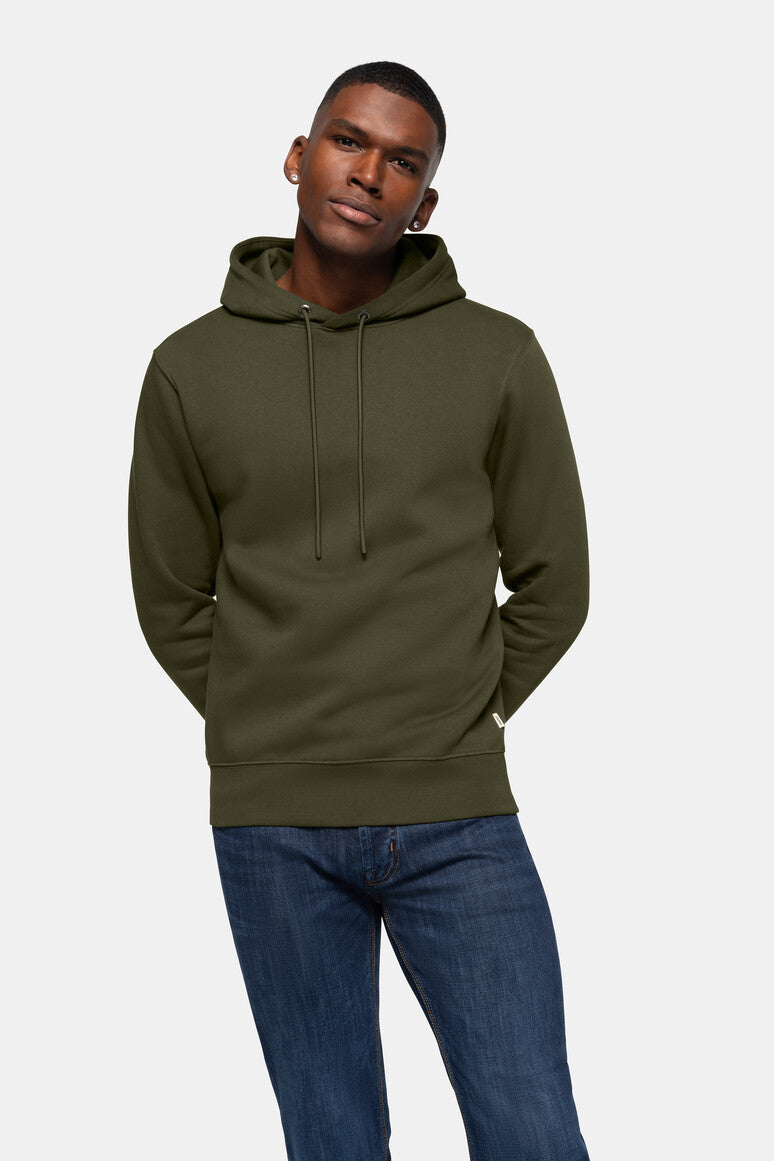 HAKRO Kapuzen-Sweatshirt Bio-Baumwolle - olive