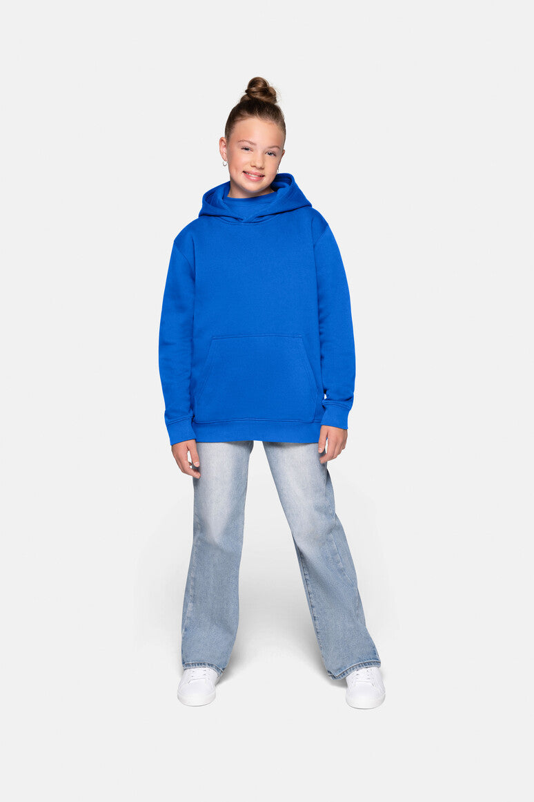 HAKRO Kinder Kapuzen-Sweatshirt Bio-Baumwolle - royalblau
