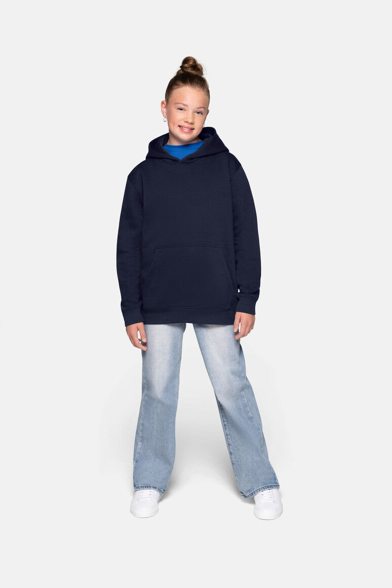 HAKRO Kinder Kapuzen-Sweatshirt Bio-Baumwolle - tinte