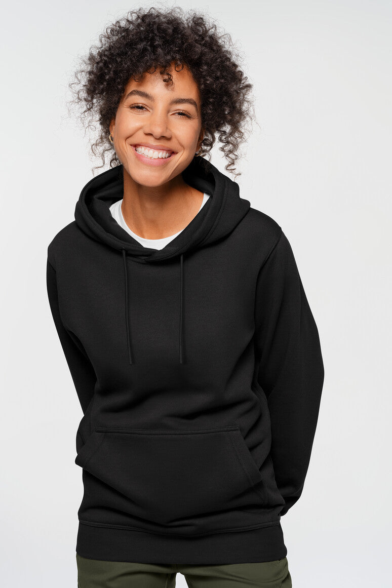 Label-Free Kapuzen-Sweat Heavy MIKRALINAR® ECO - schwarz