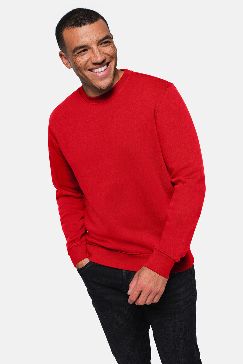 HAKRO Sweatshirt Bio-Baumwolle - rot