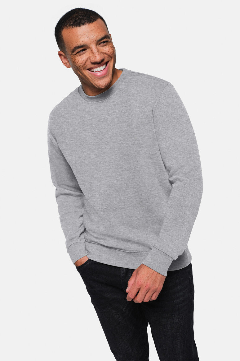 HAKRO Sweatshirt Bio-Baumwolle - grau meliert