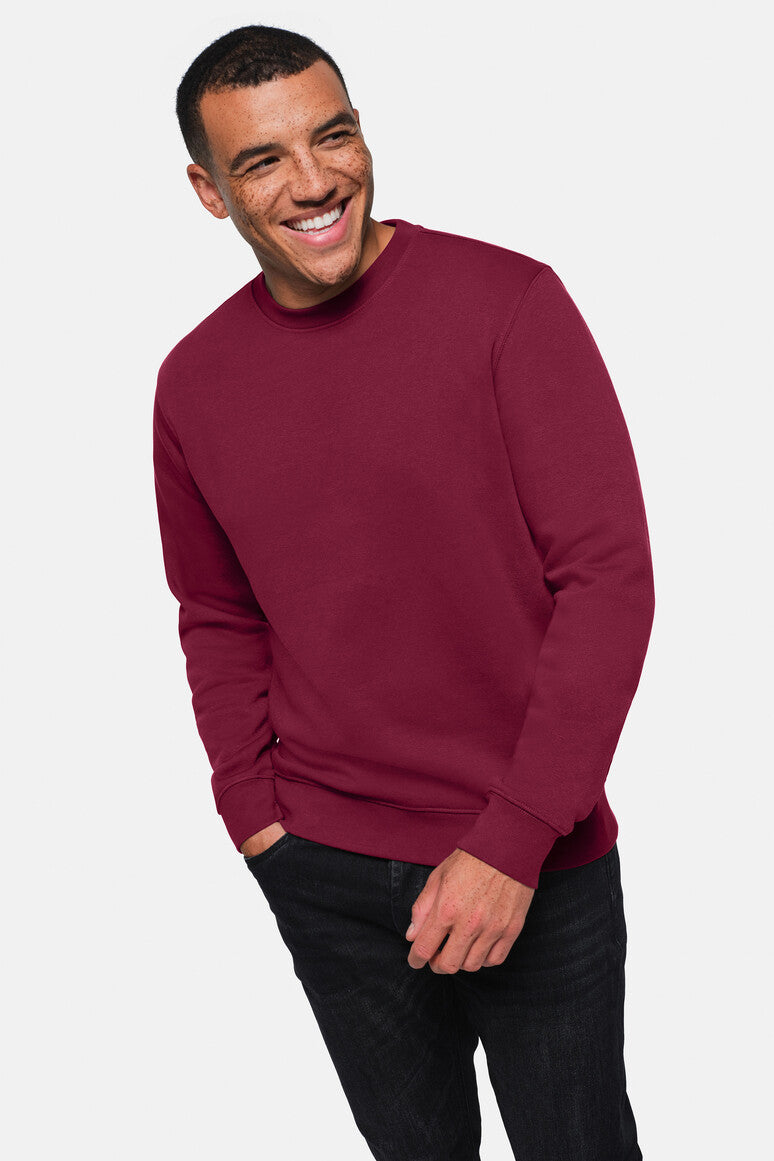 HAKRO Sweatshirt Bio-Baumwolle - weinrot