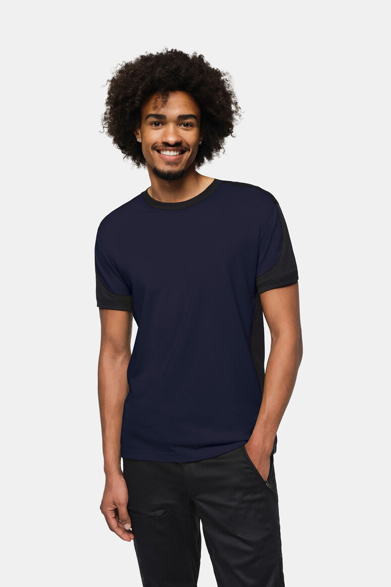 HAKRO T-Shirt Contrast MIKRALINAR® ECO - tinte/schwarz