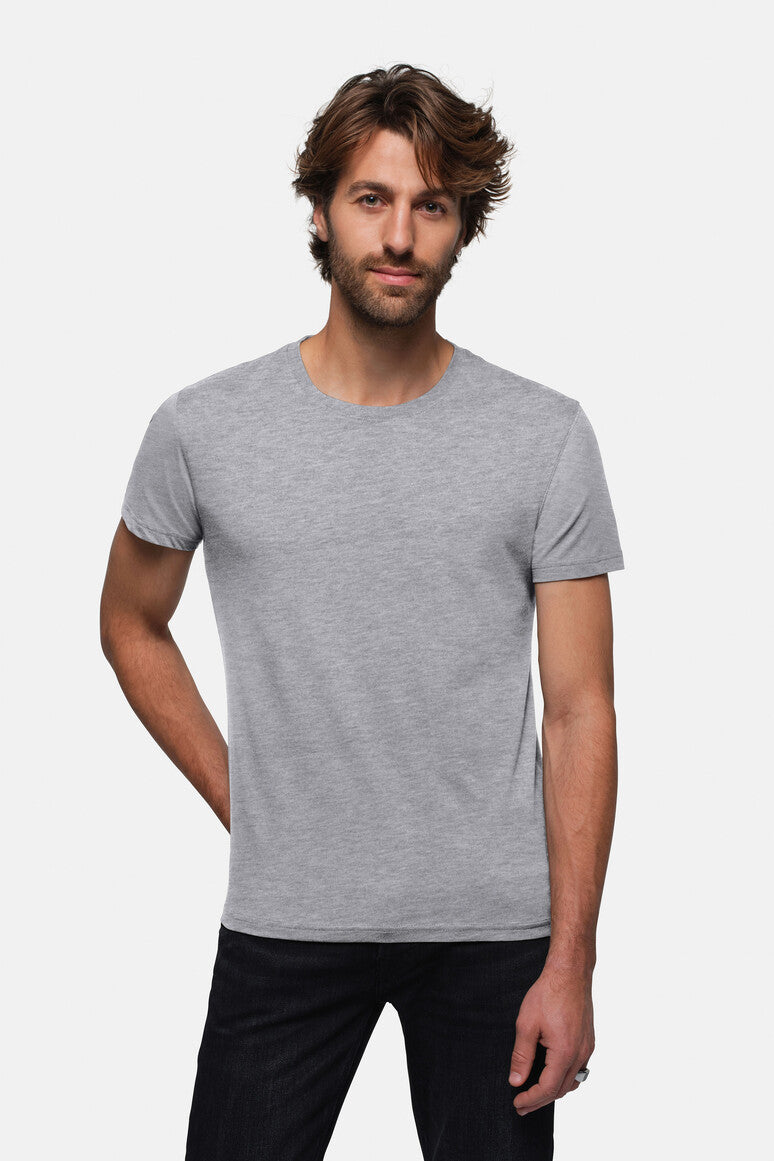 HAKRO T-Shirt Bio-Baumwolle - grau meliert