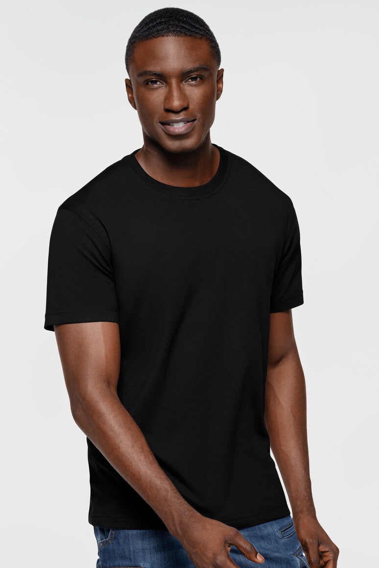 Label-Free T-Shirt Heavy MIKRALINAR® ECO - schwarz