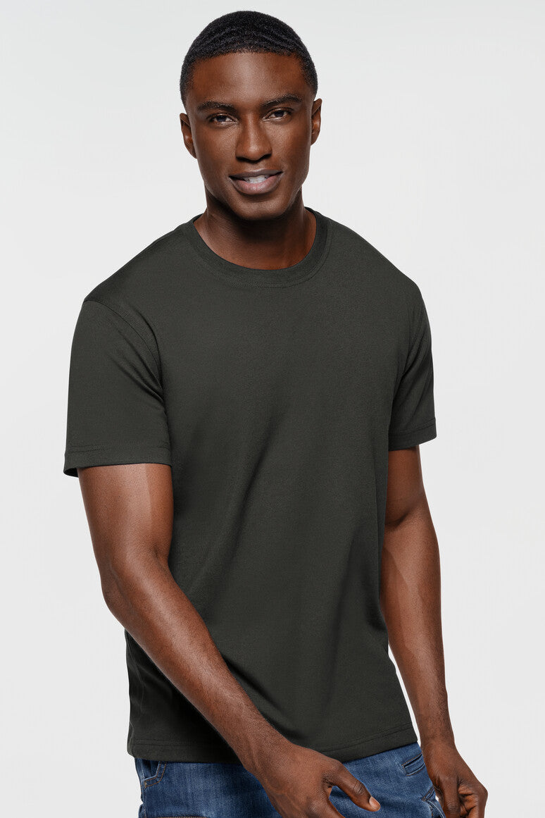 Label-Free T-Shirt Heavy MIKRALINAR® ECO - karbongrau