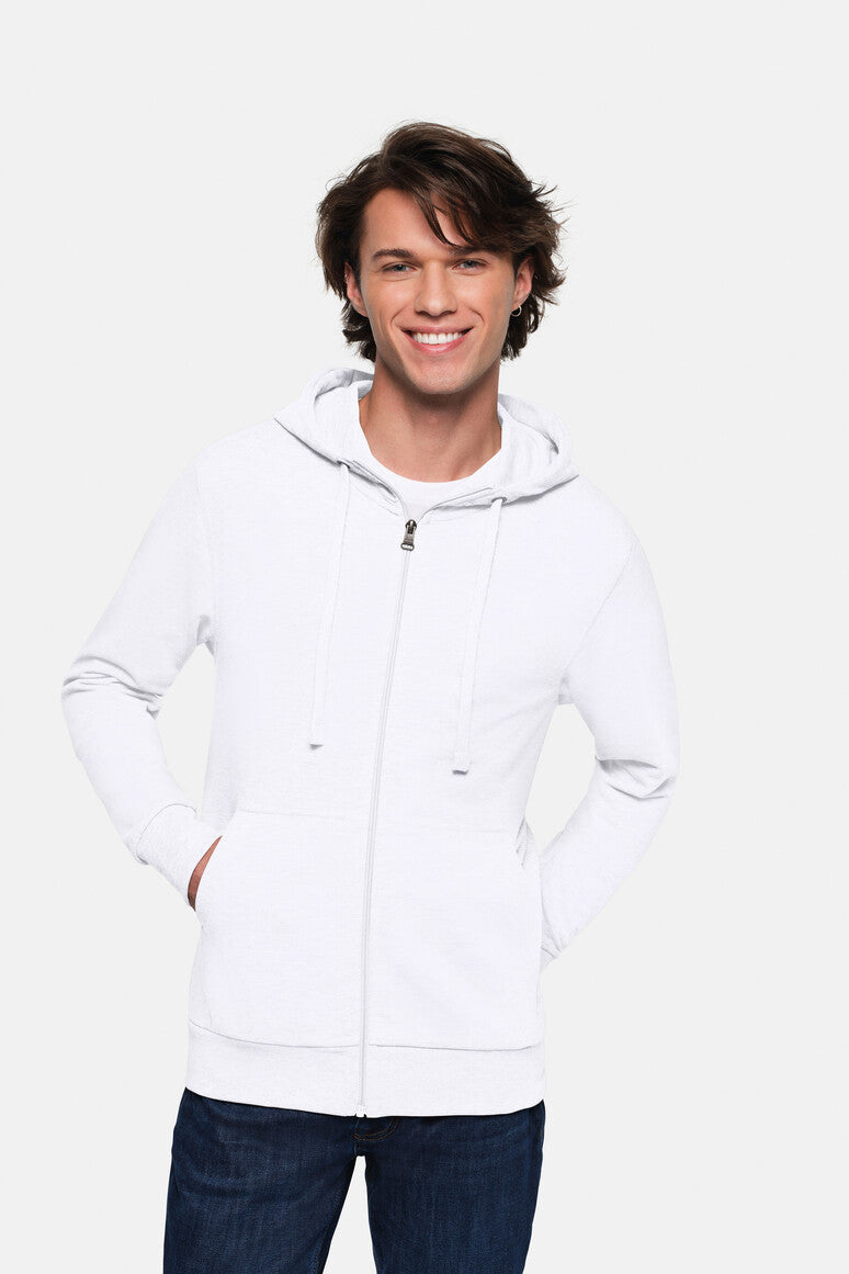 HAKRO Kapuzen-Sweatjacke Premium - weiß