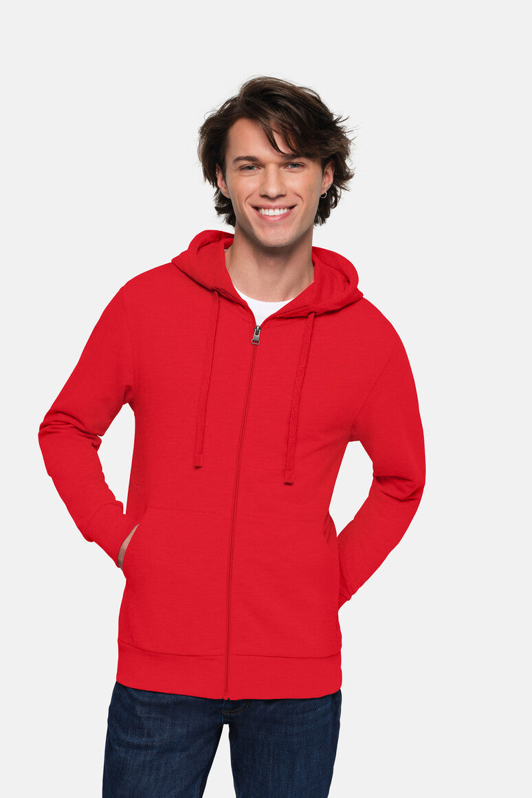 HAKRO Kapuzen-Sweatjacke Premium - rot