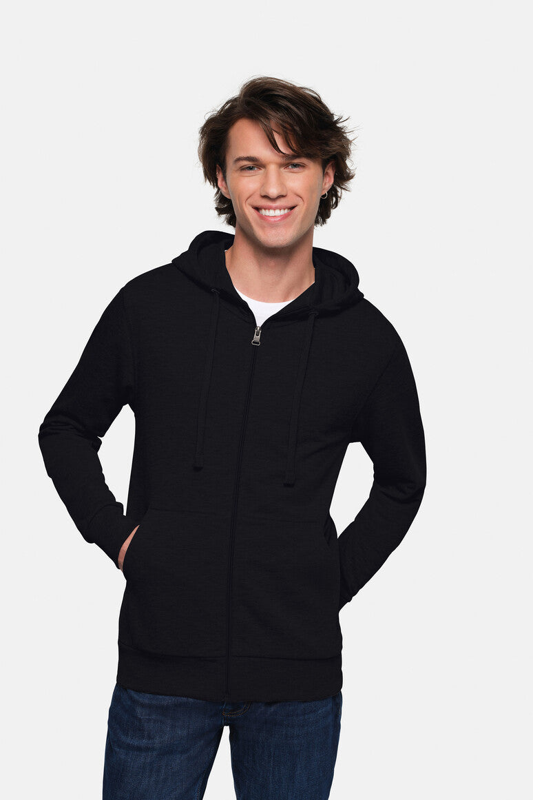 HAKRO Kapuzen-Sweatjacke Premium - schwarz