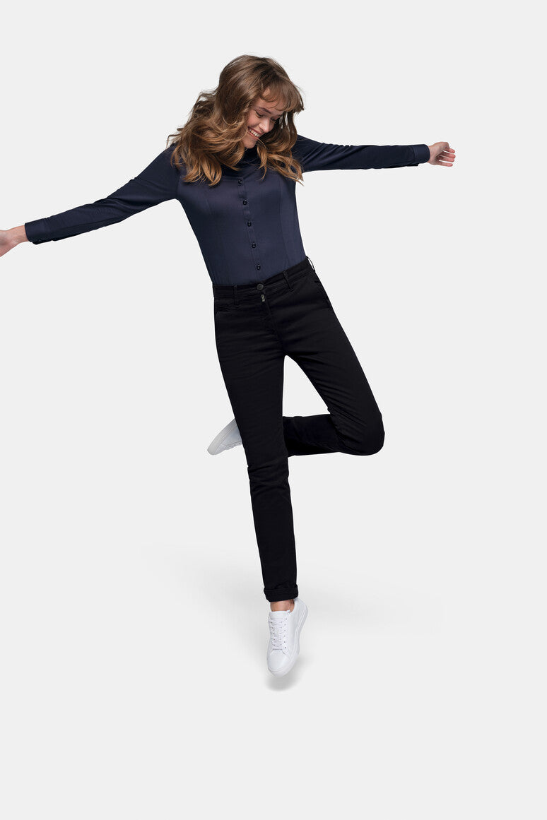 HAKRO Damen Chinohose X-Stretch - schwarz