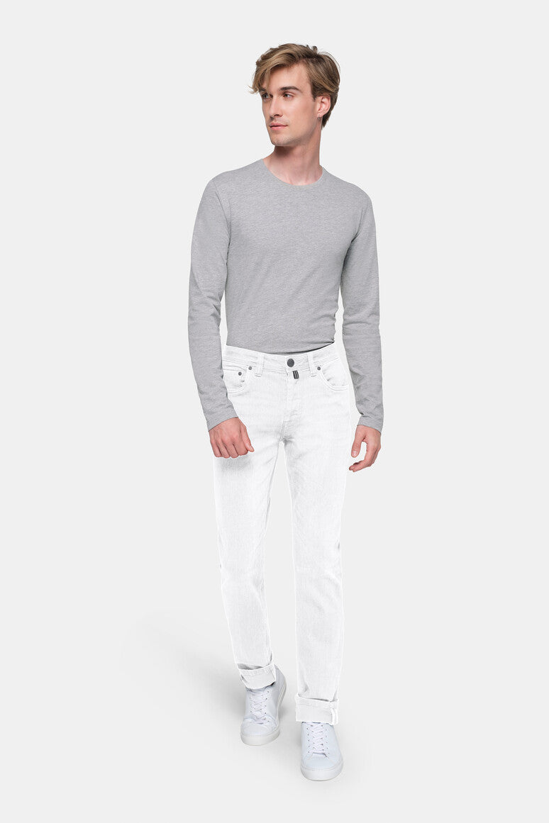 HAKRO 5-Pocket-Jeanshose X-Stretch ECO - weiß